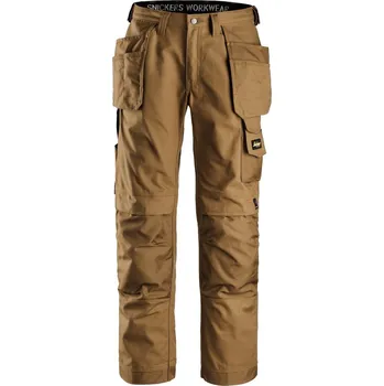 Pánské oblečení Pánské pracovní kalhoty Snickers s kapsami na nářadí BOZP 3214 hnědé, velikost 56