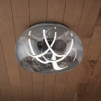 Näve LED stropní svítidlo Malou, sklo, CCT, dálkové ovládání - Stříška – Ø 29 cm, výška 4 cm zrcadlový - Doprava zdarma