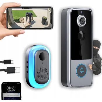 IP kamera BEZDRÁTOVÝ ZVONEK S KAMEROU KE DVEŘÍM BRÁNY WIFI SMART VZDÁLENÝ NÁHLED