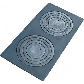 LITINOVÁ PLOTÝNKA NA SPORÁK S PLOTÝNKAMI 2-OTVOROVÁ 63X31,5 CM