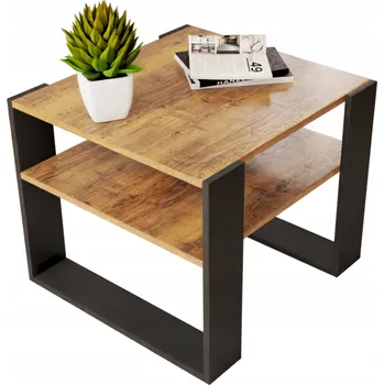 Konferenční stolek Konferenční stolek Malecki Meble čtvercový 55 x 55 x 45 cm dub lancelot