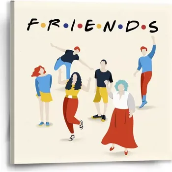 Obraz Sablio Obraz Seriál přátelé FRIENDS Postavy - 50x50 cm