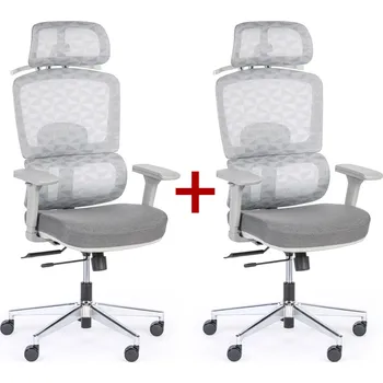 Kancelářská židle TERRY 1+1 ZDARMA, šedá