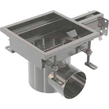 Alca Průmyslová štěrbinová vpust koncová 250×250, nerez AISI 304 APR7-1311-20-L