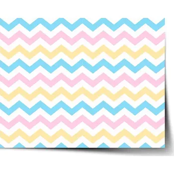 Plakát Sablio Plakát Tříbarevné klikyháky - 60x40 cm