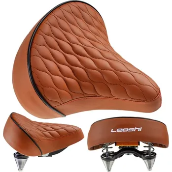 Sedlo na kolo Sedlo Leoshi hnědé městské 240 mm x 230 mm 1390 g