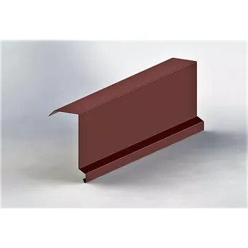 Střecha Závětrná lišta r.š.250mm vrchní s okapnicí Al Hliník 0.6mm Lakovaný RAL 3009 červená oxid dl.2m