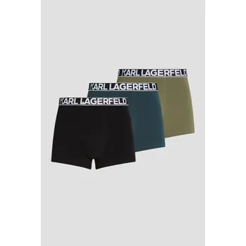 Boxerky SPODNÍ PRÁDLO KARL LAGERFELD BOLD ELASTIC TRUNK MIDNIGHT-BLACK-OLIVE