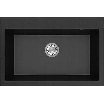 Granitový dřez Jednokomorový granitový dřez Brenor Martel 1K75 černý