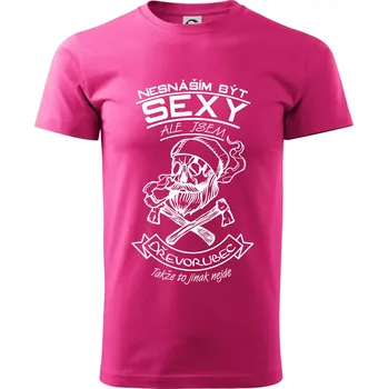 Pánská móda Nesnáším být sexy - dřevorubec - Klasické pánské triko vyšší gramáže - L ( Purpurová )