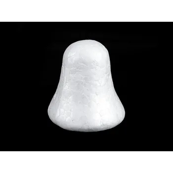 Vánoční ozdoba Zvonek 6,5x6,5 cm polystyren Varianta: bílá, Balení: 10 ks