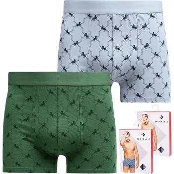 Boxerky PÁNSKÉ BOXERKY KLASICKÉ PŘILÉHAVÉ SLIPY BAVLNĚNÉ MORAJ 2-BALENÍ M
