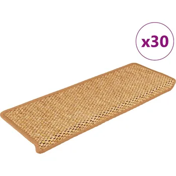 Bytový textil vidaXL Samolepicí rohože na schody Sisal-Look 30 ks 65x21x4cm oranžová
