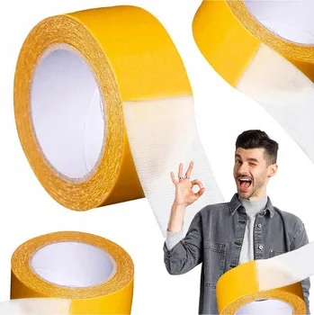 Lepicí páska Oboustranná Páska Silná Zesílená Textilní 20m x 5cm Průhledná Odolná