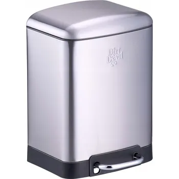 Odpadkový koš Odpadkový koš s pedálem Dirt Devil 6l Stříbrný
