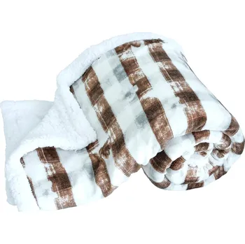 deka ARÔME HOME Mikroflanelová deka, Hnědé káro ARÔME HOME