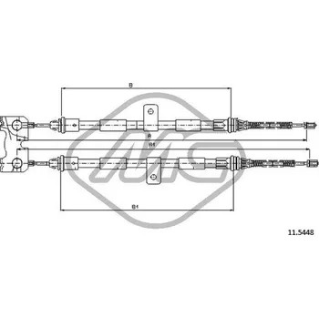 Lanko parkovací brzdy Tazne lanko, parkovaci brzda Metalcaucho (81812)