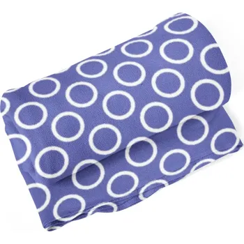 deka Sablio Deka Bílé kruhy na modré - 150x120 cm