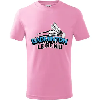 Badminton legend - Tričko dětské bavlněné - 134 cm/8 let ( Růžová )