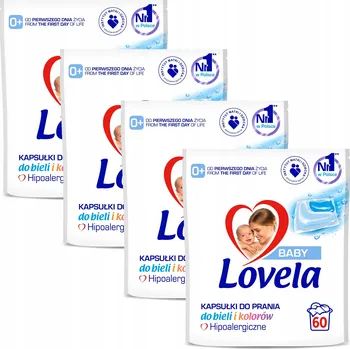 Prací prostředek Lovela Baby Sada Kapsle hypoalergenní na praní bílého a barevného prádla 240 ks