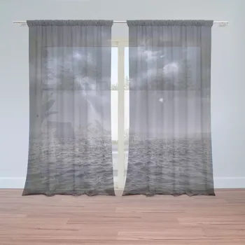 Záclona Sablio Záclony Bouře nad mořem: 2ks 150x250cm