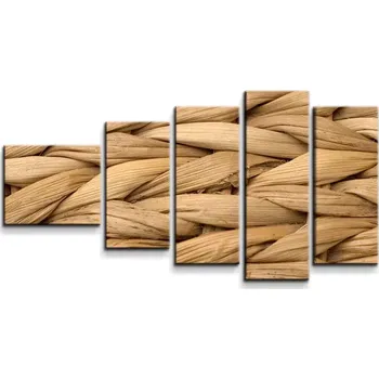 Obraz Sablio Obraz - 5-dílný Banánové listí 2 - 100x60 cm
