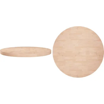 Konferenční stolek Kulatý deska stolu, Ø60x4 cm, surové dubové dřevo