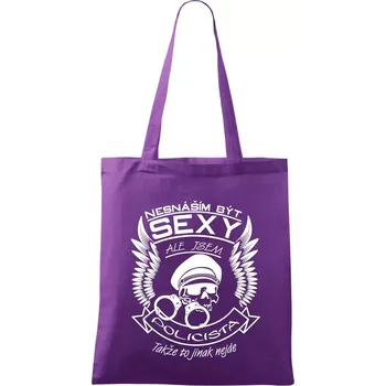 Nesnáším být sexy - policista - Taška bavlněná - 42 x 38 cm ( Fialová )