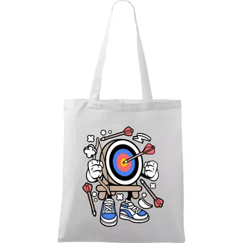 Lukostřelba komiks - Taška bavlněná - 42 x 38 cm ( Bílá )