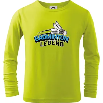 Chlapecké oblečení Badminton legend - Triko dětské Long Sleeve - 146 cm/10 let ( Limetková )