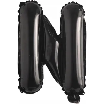 Balónek Fóliový balónek Písmeno N černý 92 cm