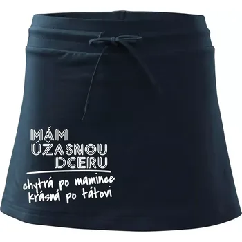 Dámská sukně Mám úžasnou dceru - Sportovní sukně - two in one - L ( Námořní modrá (velmi tmavá - téměř černá) )