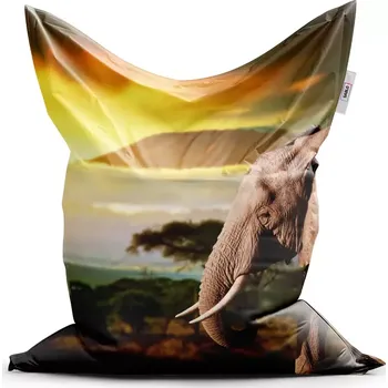 Sedací pytel Sablio Sedací vak Classic Slon z profilu - 150x100 cm