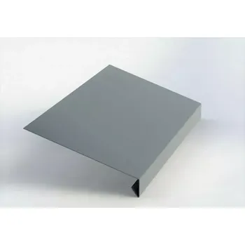 Střecha Okapnice klasik r.š.125mm Al hliníkový plech Lakovaný RAL 7037 prachová šedá dl.2m (Parametry: oboustranně lakovaný hliníkový plech, rozvinutá šíře 125mm , délka 2mb)