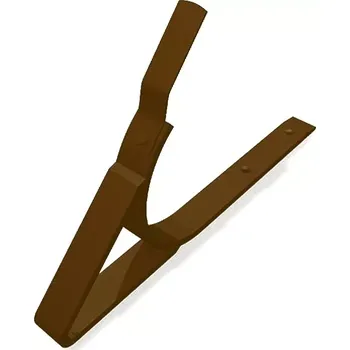 okap Žlabový hák r.š.333mm pozinkovaný FeZn Lakovaný RAL 8017 hnědá čoko se sněhovým zpevněním