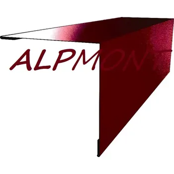 Rohová lišta s koncovým vyztužením r.š.100mm Hliník Al lakovaný RAL 3009 červená oxid dl.2m