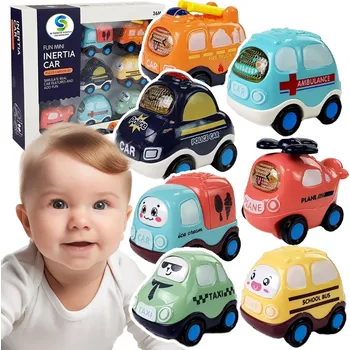 autíčko Z2242 Stator Autíčka Sada 7 Autíček s Pohonem pro Batole, Silná a Se Zaoblenými Hranami