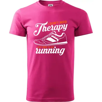 Pánská móda I don't need therapy running - Klasické pánské triko vyšší gramáže - XL ( Purpurová )