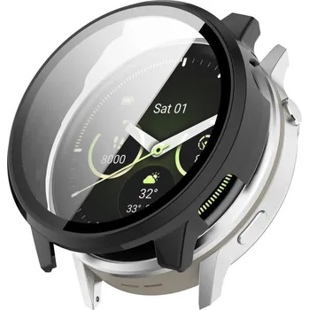 Příslušenství k chytrým hodinkám VSECHNONAMOBIL 125932 PC FULL COVER Plastový kryt se sklem pro Garmin Venu 4 45mm černý