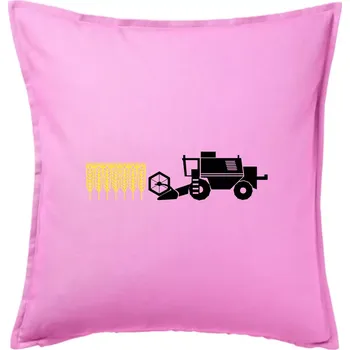 Polštář Kombajn sklizeň - Polštář 50x50 - 50x50 - Pouze potah ( Růžová )