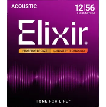 Vrták Elixir NanoWeb fosforový bronz 16002 extra lehký 1