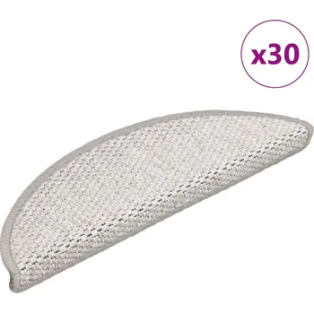 vidaXL Samolepící nášlapy na schody vzhled sisal 30ks 56x17x3cm béžové