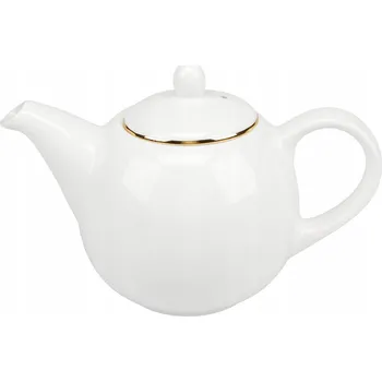 Konvice na čaj Keramická konvice Ravi 0,7 l béžová, žlutá