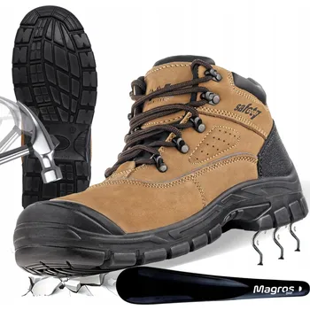 Pracovní oblečení Pracovní Kotníkové Boty Bezpečnostní Bez Kovu BOZP VM FOOTWEAR DAMASK S3 SRC 44