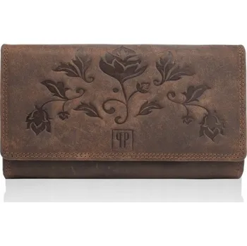 Peněženka Paolo Peruzzi hnědá kožená peněženka - dámská