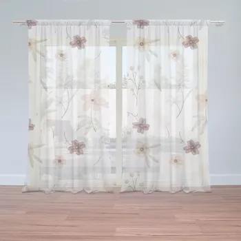 Záclona Sablio Záclony Romantické květy: 2ks 150x250cm