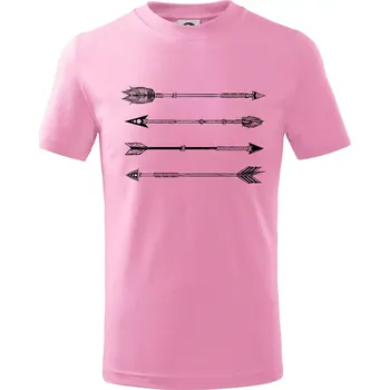 Chlapecké tričko Šípy kresba - Tričko dětské bavlněné - 98 cm / 2 roky ( Růžová )