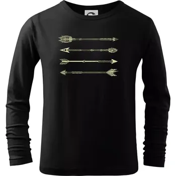 Chlapecké tričko Šípy kresba - Triko dětské Long Sleeve - 134 cm/8 let ( Černá )