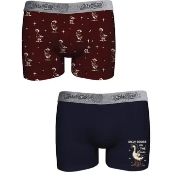 Boxerky Pánské boxerky John Frank JF2BEF42 2PACK L Mix