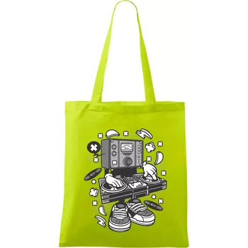 DJ metr - Taška bavlněná - 42 x 38 cm ( Limetková )